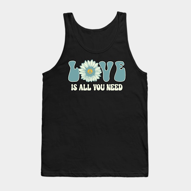 Love Is All You Need Peace Sign Tank Top by ssflower